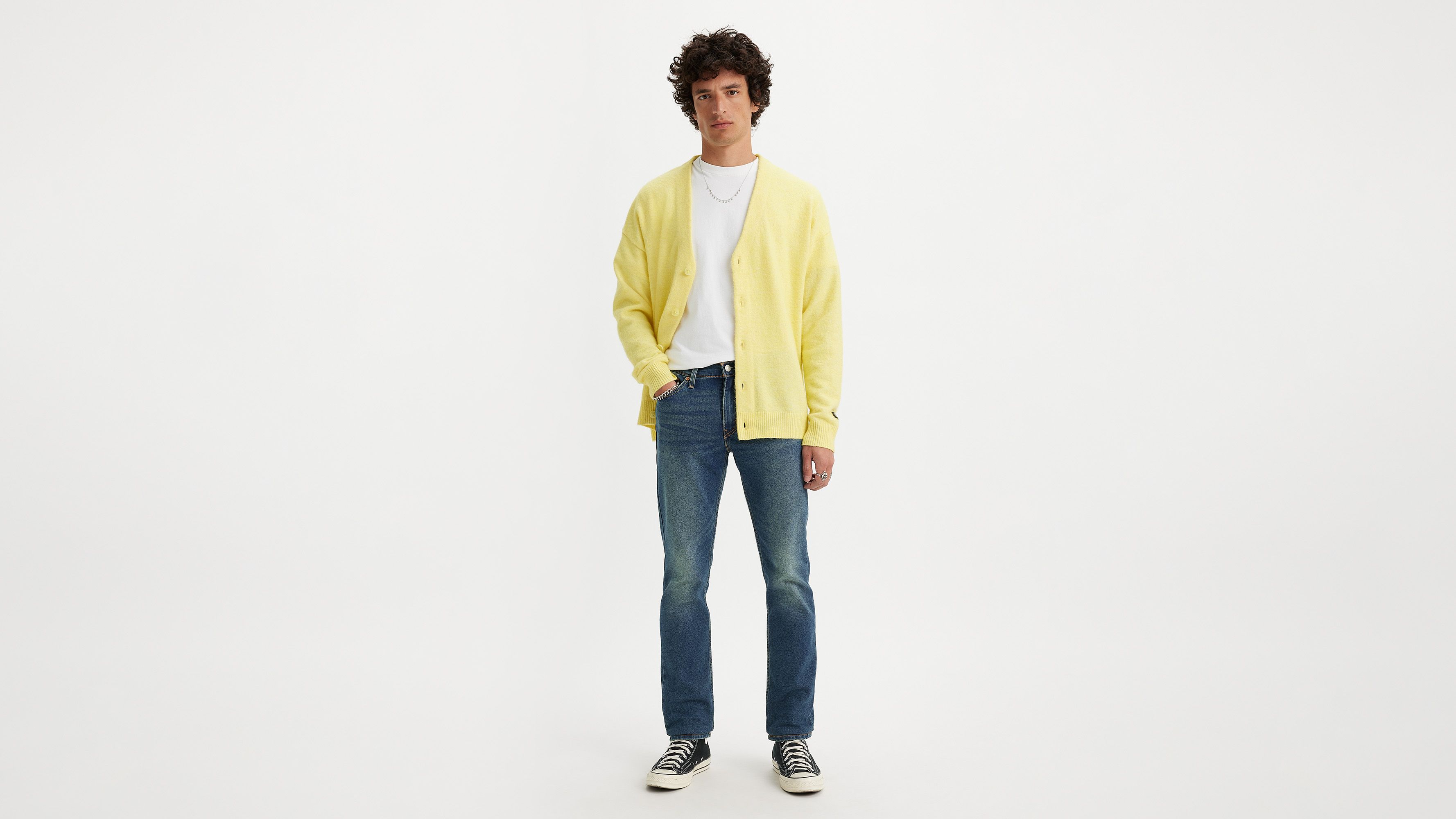 

511 Узкие всесезонные мужские джинсы Levi's, цвет Crazy for Blue - Medium Wash - Stretch