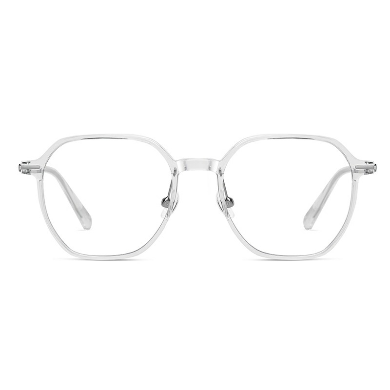 

BOELEO Оправы для очков из пластика и металла нестандартной формы унисекс, Clear White