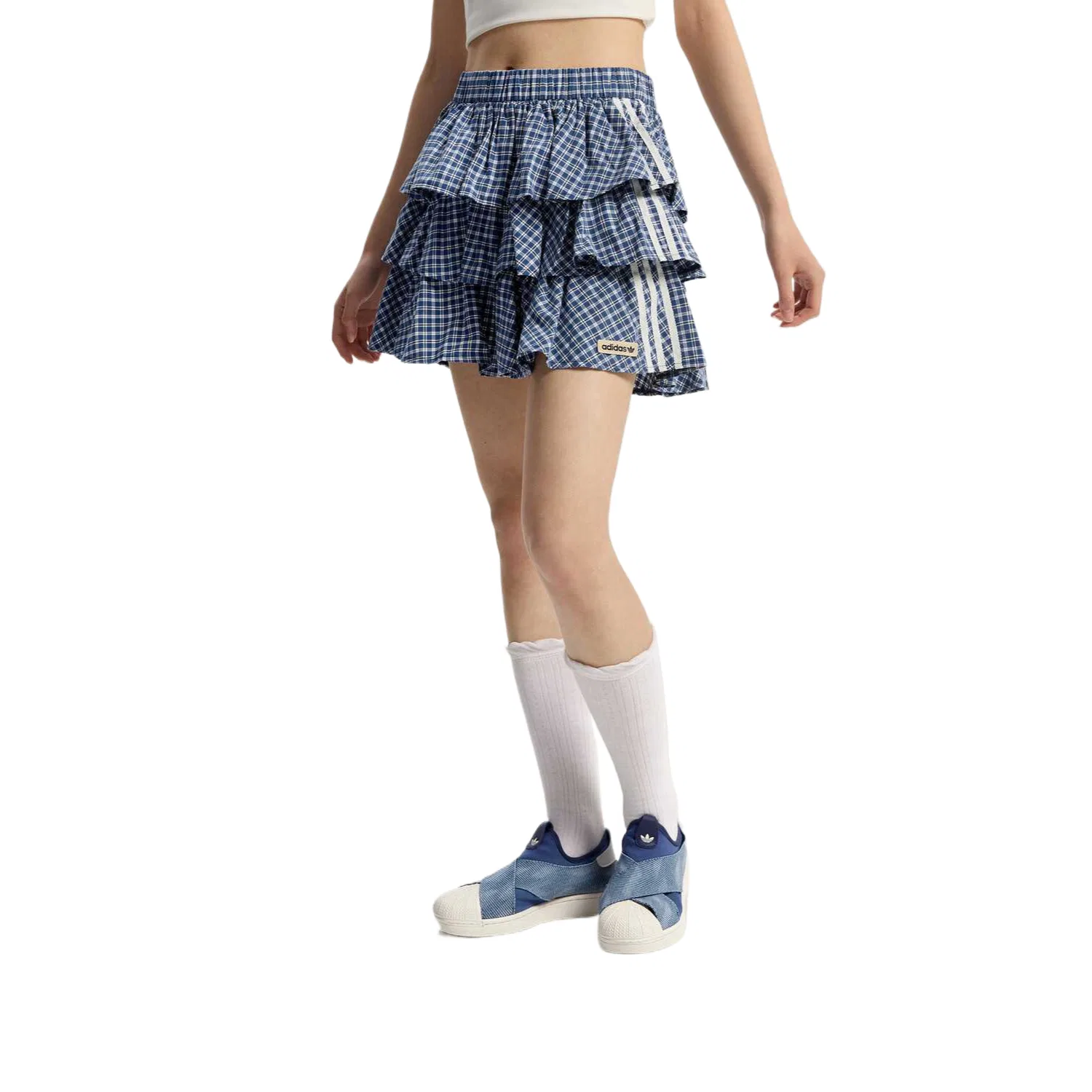 Юбка короткая повседневная женская SS26 Adidas Originals, Uniform Blue — фото 4