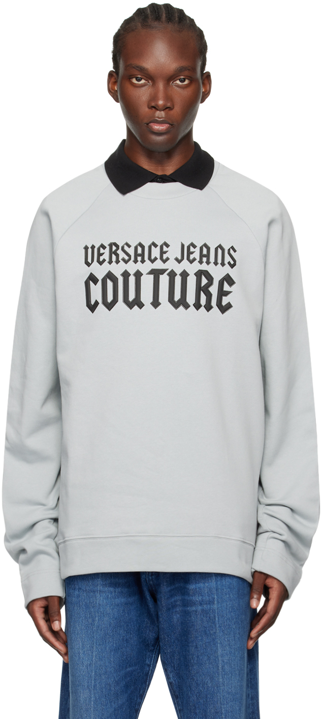 

Синяя толстовка с аппликацией Versace Jeans Couture