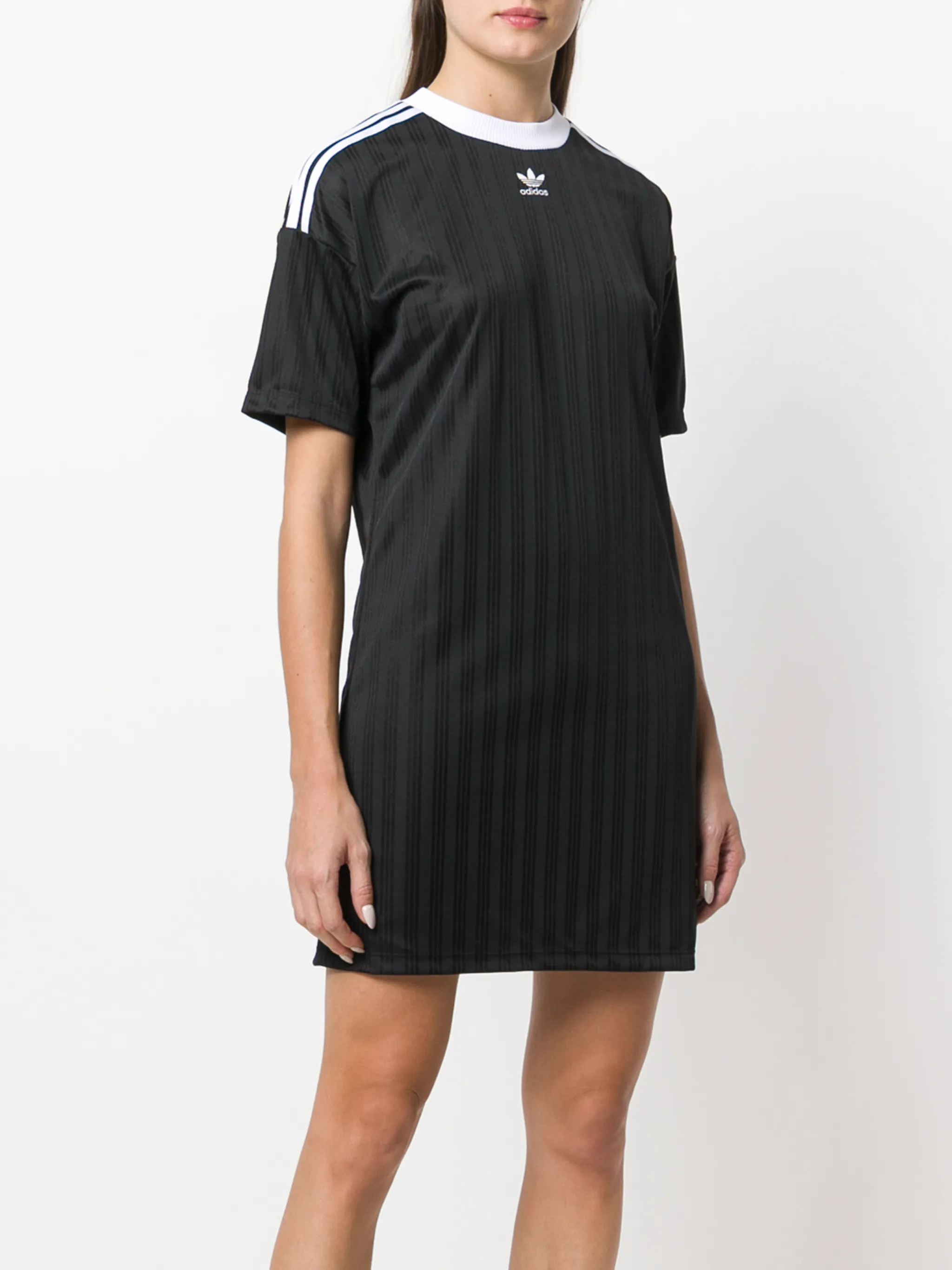 Платье Adidas Originals Trefoil, черный — фото 3