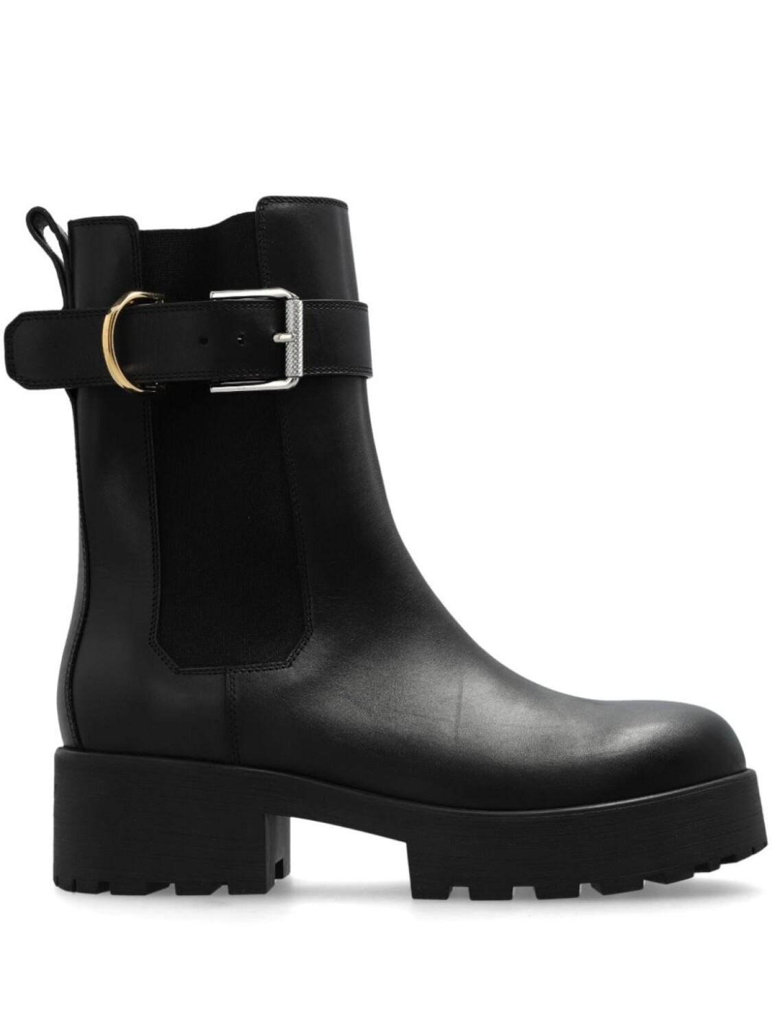 Givenchy кожаные сапоги с пряжками, черный