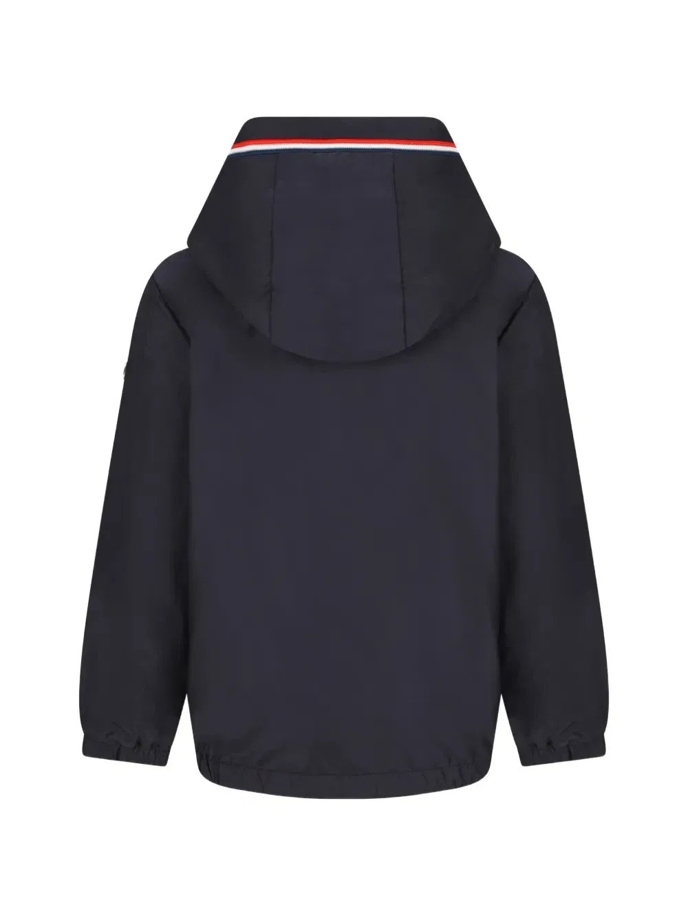 Куртка с капюшоном, отделанная полосками Moncler Enfant, синий — фото 2