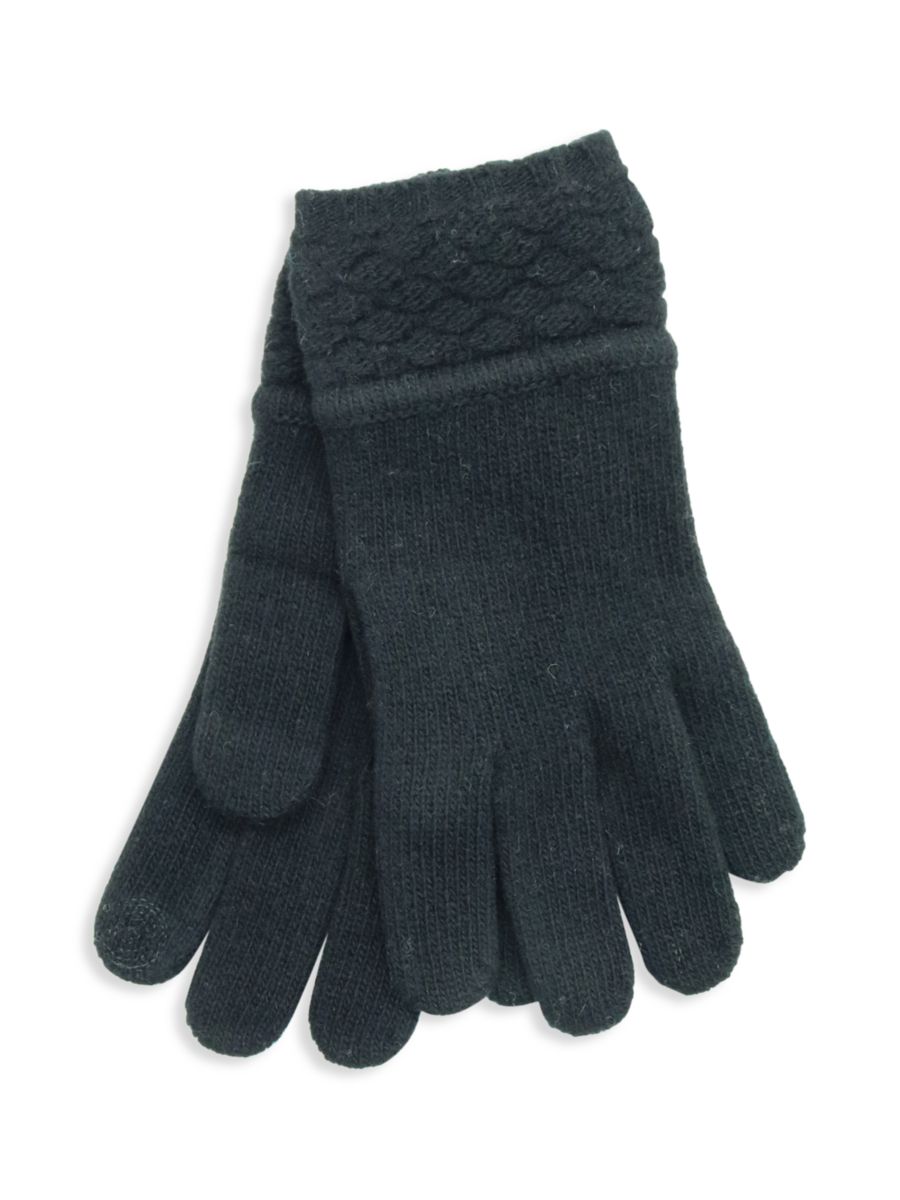 

Вязаные кашемировые перчатки Portolano, черный