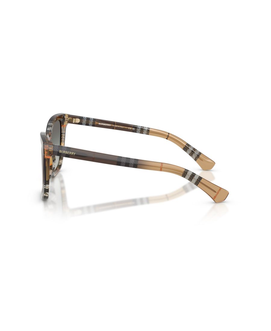 Женские квадратные солнцезащитные очки, BE4470 Burberry, Check Sand — фото 4