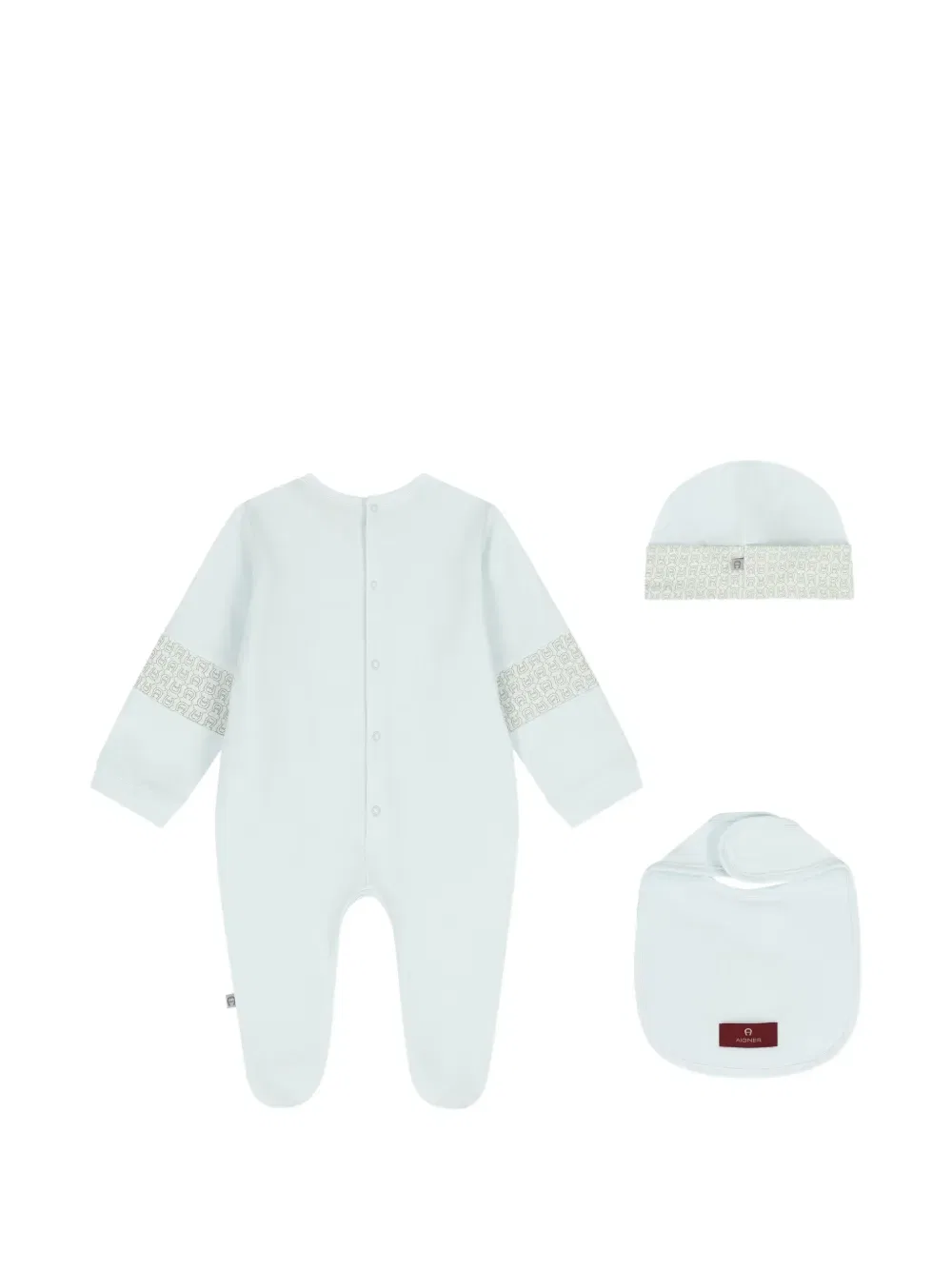 Комплект детского комбинезона с логотипом Aigner Kids, белый — фото 2