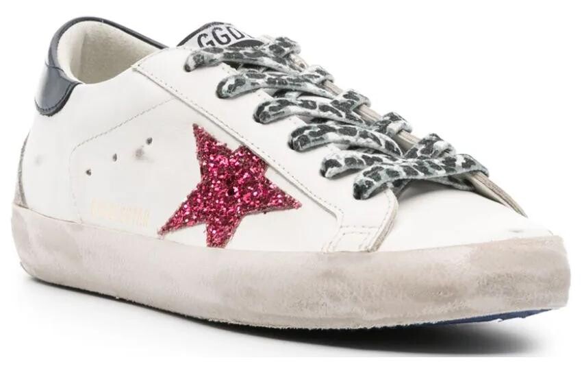 Кроссовки женские Golden Goose Super-Star, белый / розовый / черный — фото 2