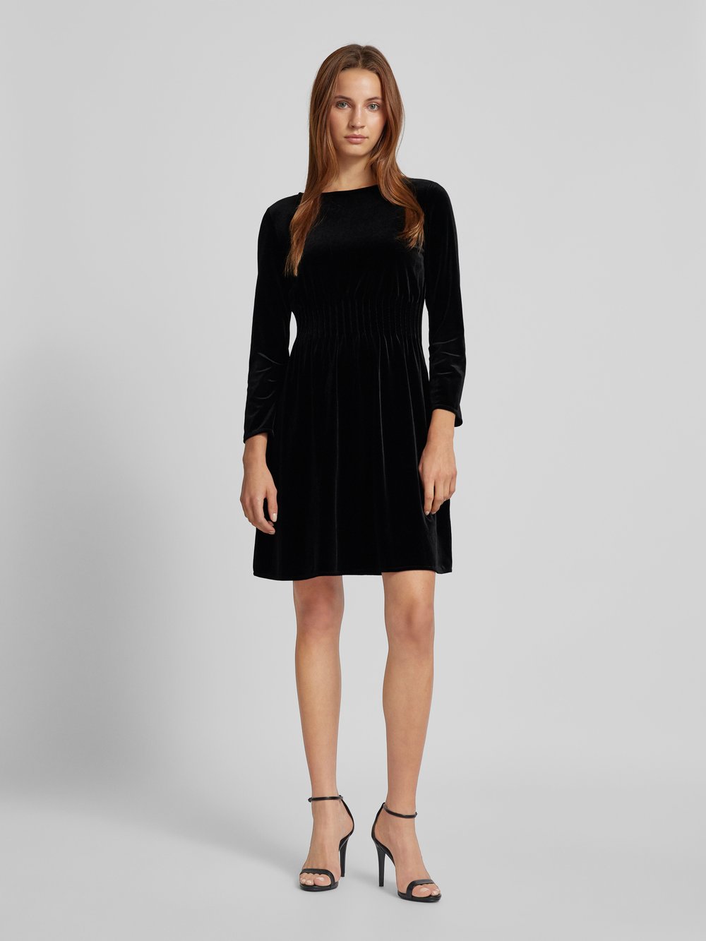 

Мини-платье с вырезом-лодочкой Emporio Armani, черный