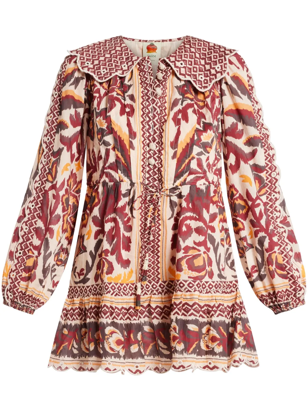 

Платье мини с принтом FARM Rio, нейтральный