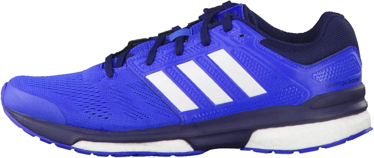Мужские беговые кроссовки Adidas Boost Revenge 2 m, модель 2015 года, синий — фото 2