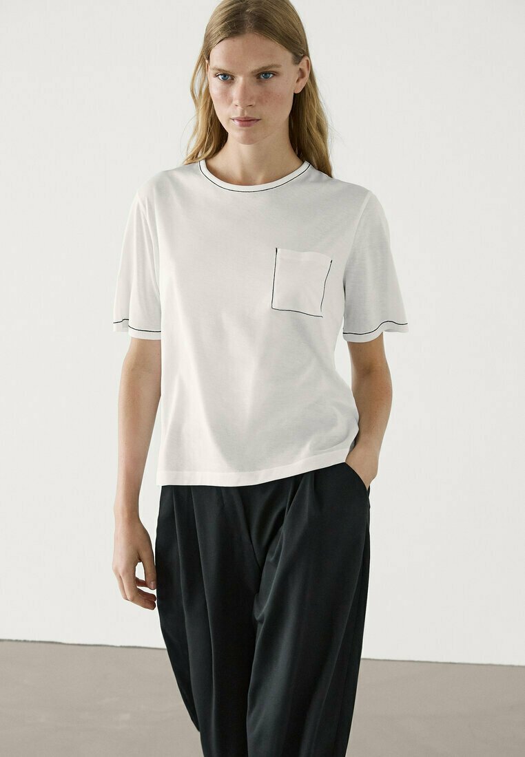 

Базовая футболка Massimo Dutti, белый