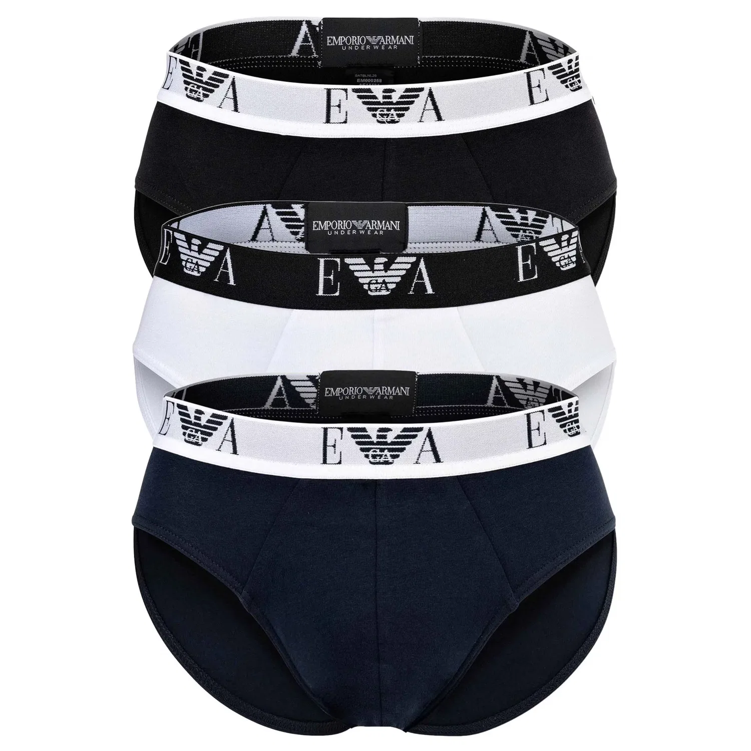 Трусы мужские Emporio Armani в черном и белом цвете