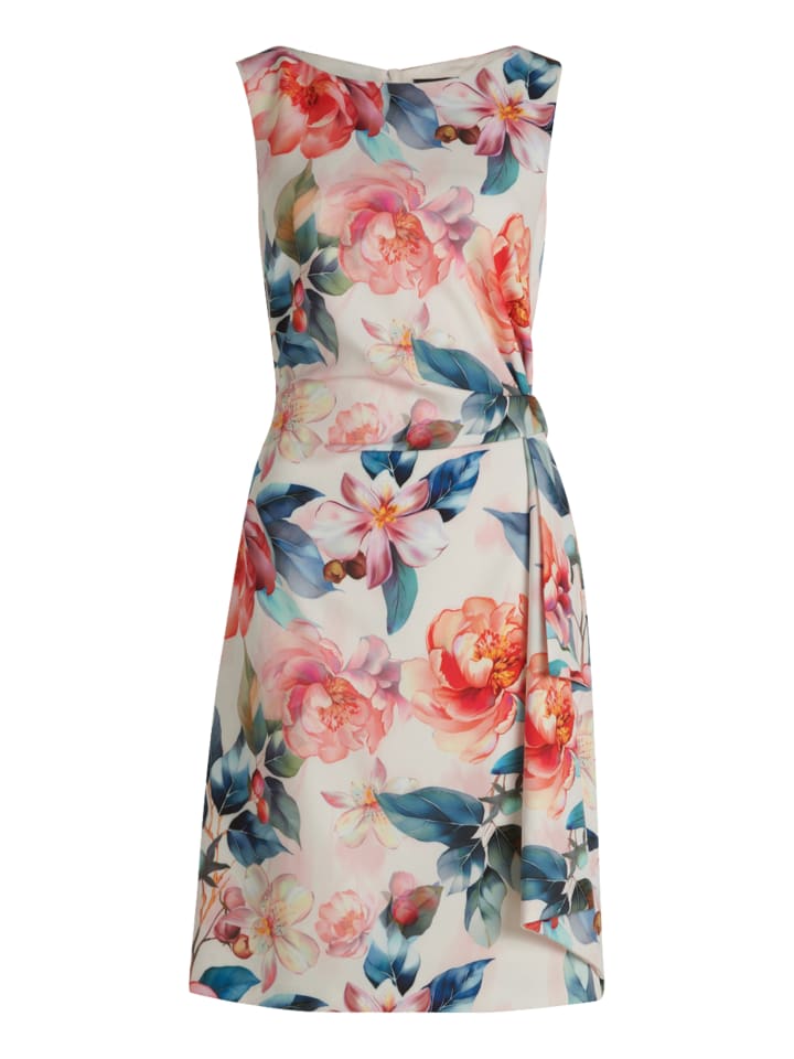 

Vera Mont Коктейльное платье с цветочным принтом розово-красного цвета