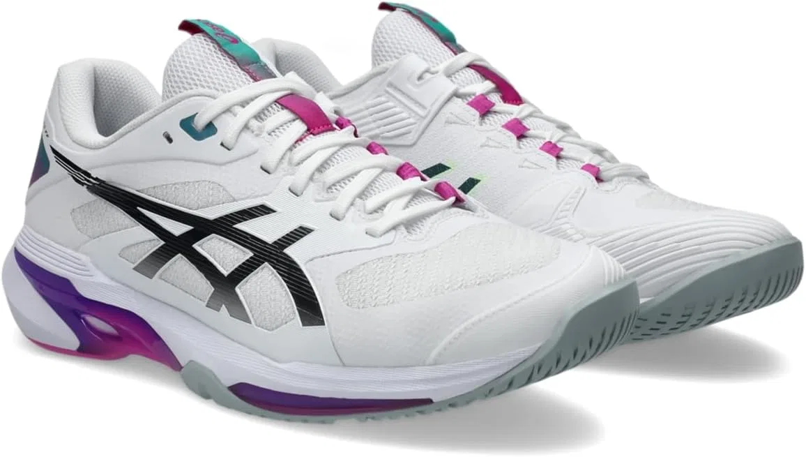 Кроссовки теннисные ASICS Solution Speed FF 4, White/Digital Sakura — фото 3