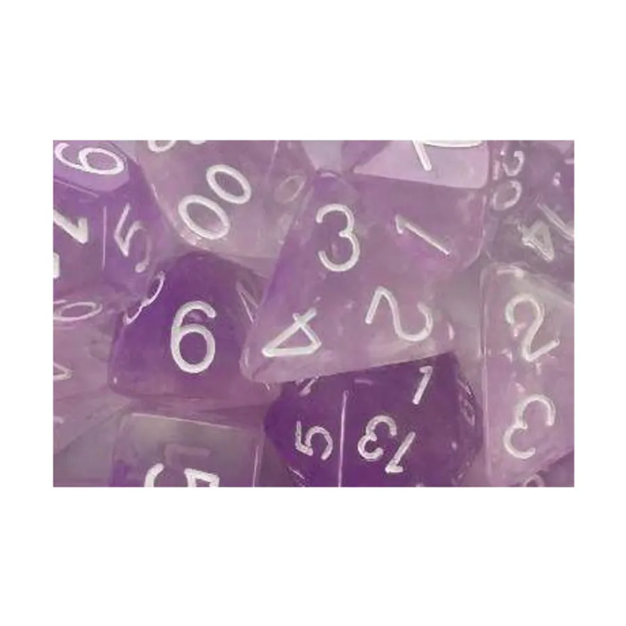 

Многогранные игральные кости — аметист, арочные d4 с белыми цифрами (7), Game Dice - Diffusion (Role 4 Initiative)