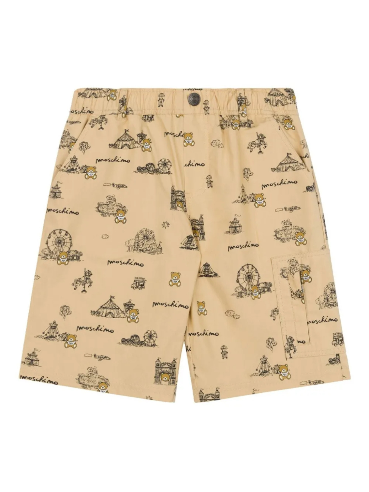 

Moschino Kids шорты с принтом, нейтральный