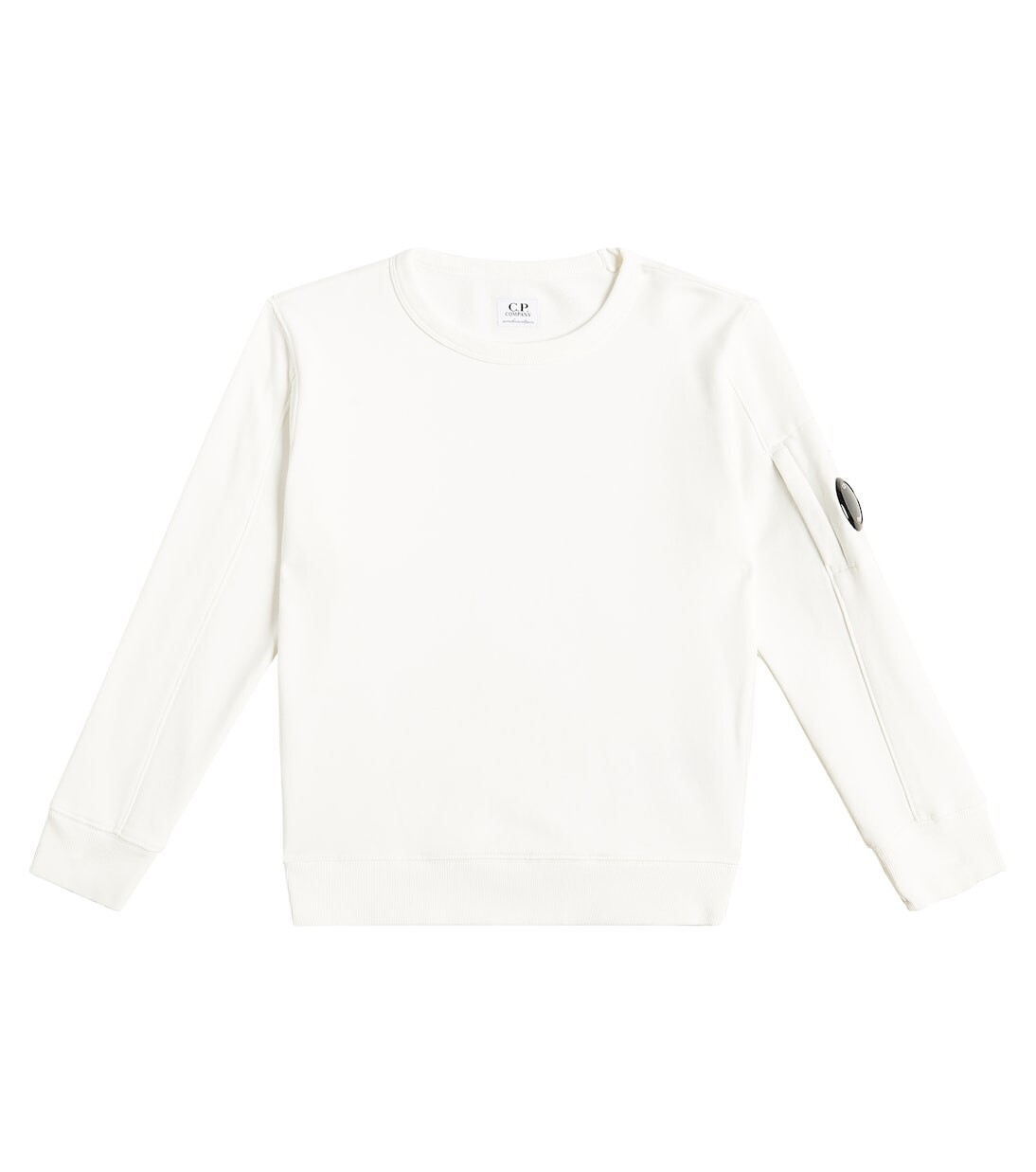 

Толстовка diagonal fleece lens из смесового хлопка C.P. Company, белый