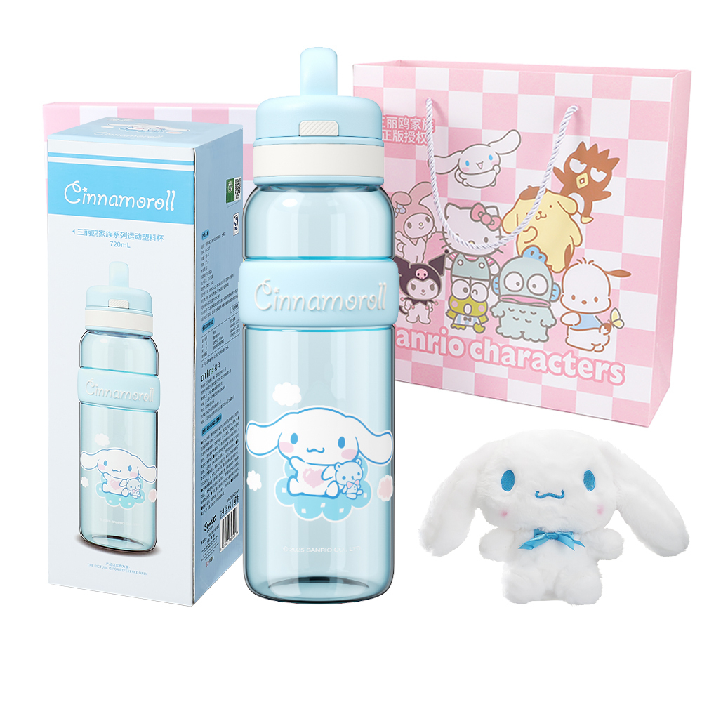 

Пластиковые стаканы pochacco cinnamoroll 720 мл Sanrio, Cinnamoroll Water Cup+Box+Large Doll