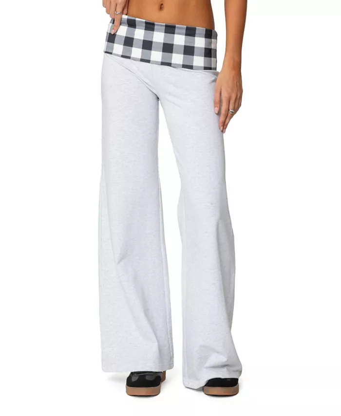 

Женские брюки Beth Gingham с защипами Edikted, серый