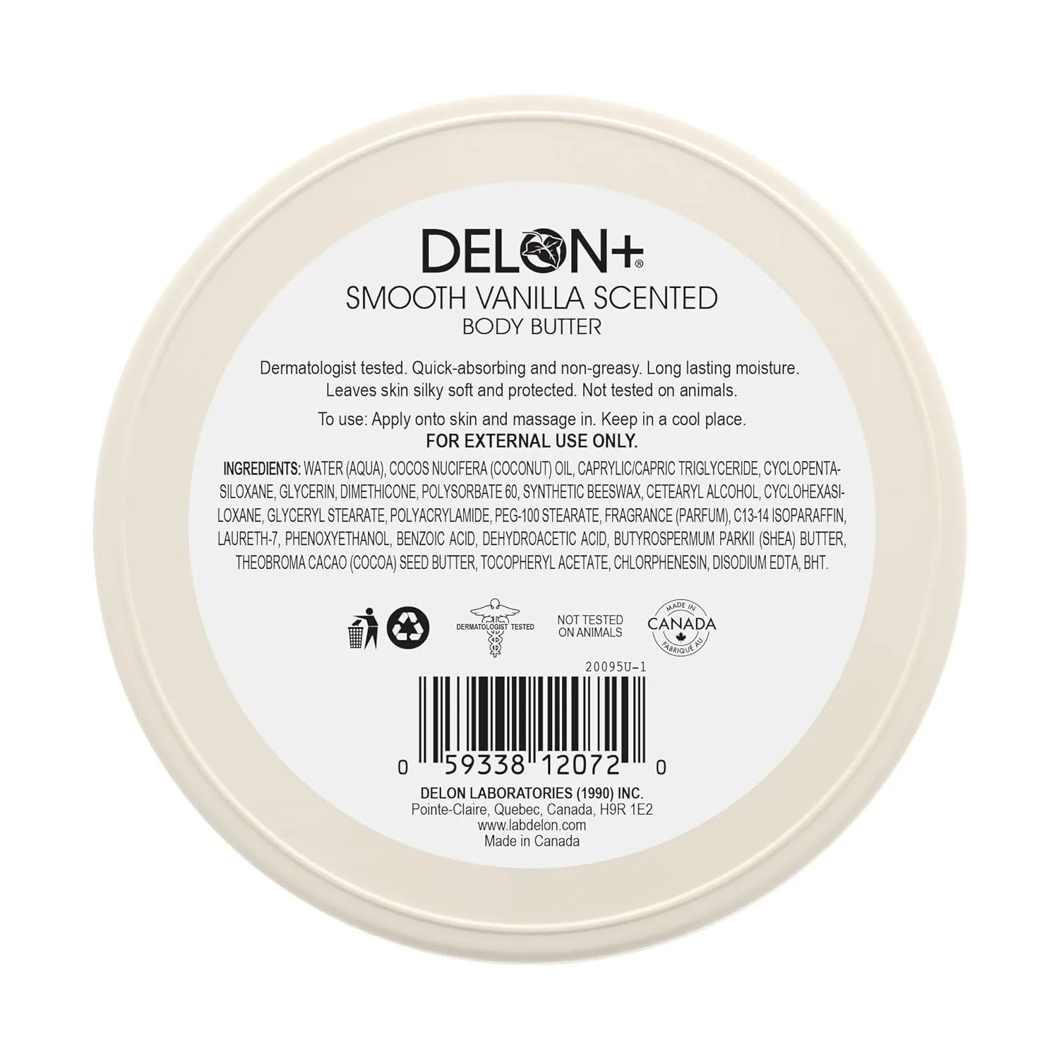 Увлажняющее масло для тела DELON Intense Moisturizing Body Butter, со вкусом нежной ванили и маслом ши, 170 г (упаковка из 4 шт.) 51,2 мл (4 шт.) — фото 3