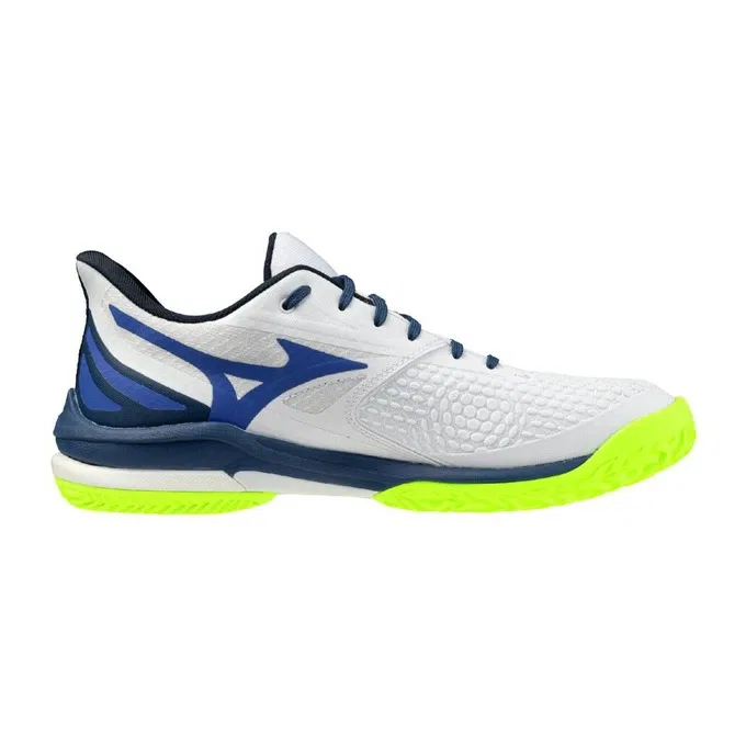 Унисекс кроссовки для тенниса «Wave Exceed Tour 7 OC» от Mizuno, White X Blue (20) — фото 3