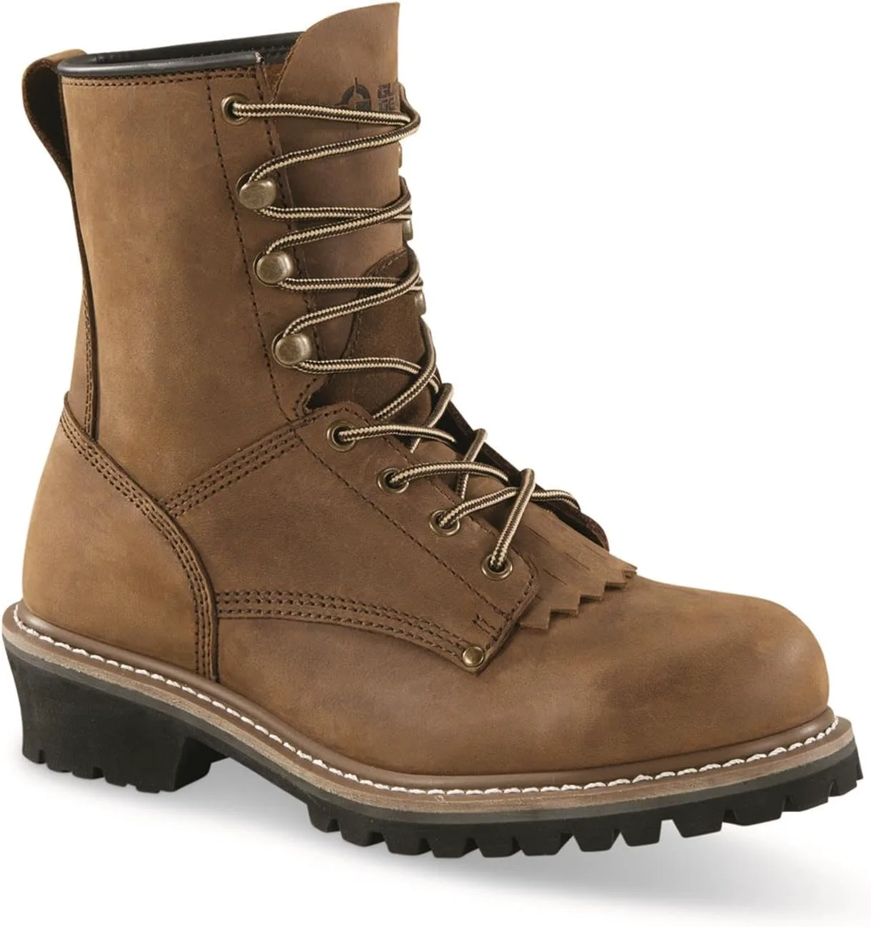 

Мужские рабочие ботинки Guide Gear Sawtooth 2.0 с стальным носком, верх из кожи, подошва из резины, коричневый