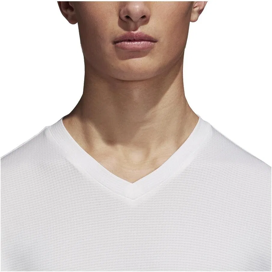 Мужская футболка с V-образным вырезом adidas Climachill, белый — фото 2