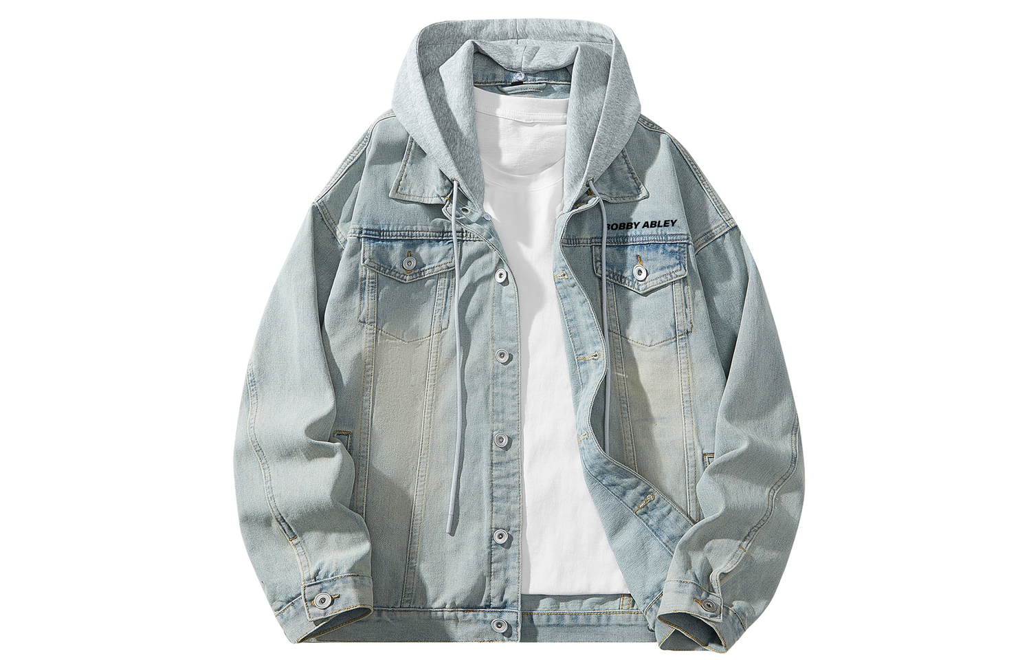 

BOBBY ABLEY Джинсовая куртка унисекс, Vintage Blue (618 Style) Hooded