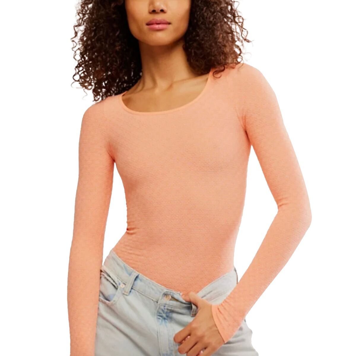

Лонгслив Love letter Free People, цвет candied melon