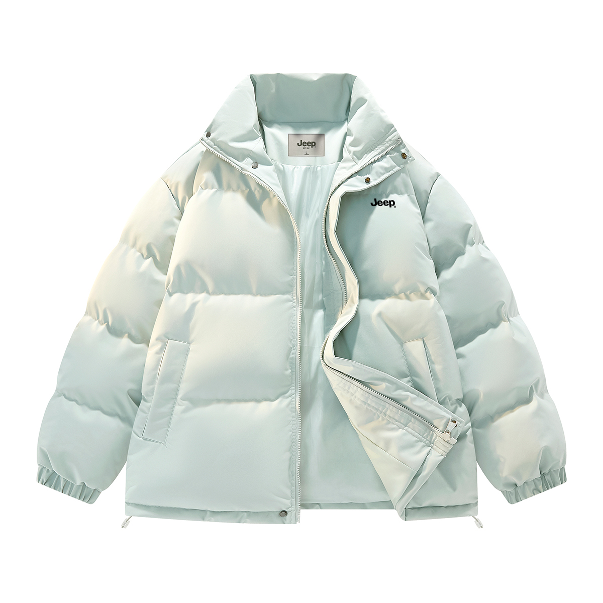 

Пуховик Unisex Stand Collar Moderate Padded Jeep, pea зеленый[minimalist]