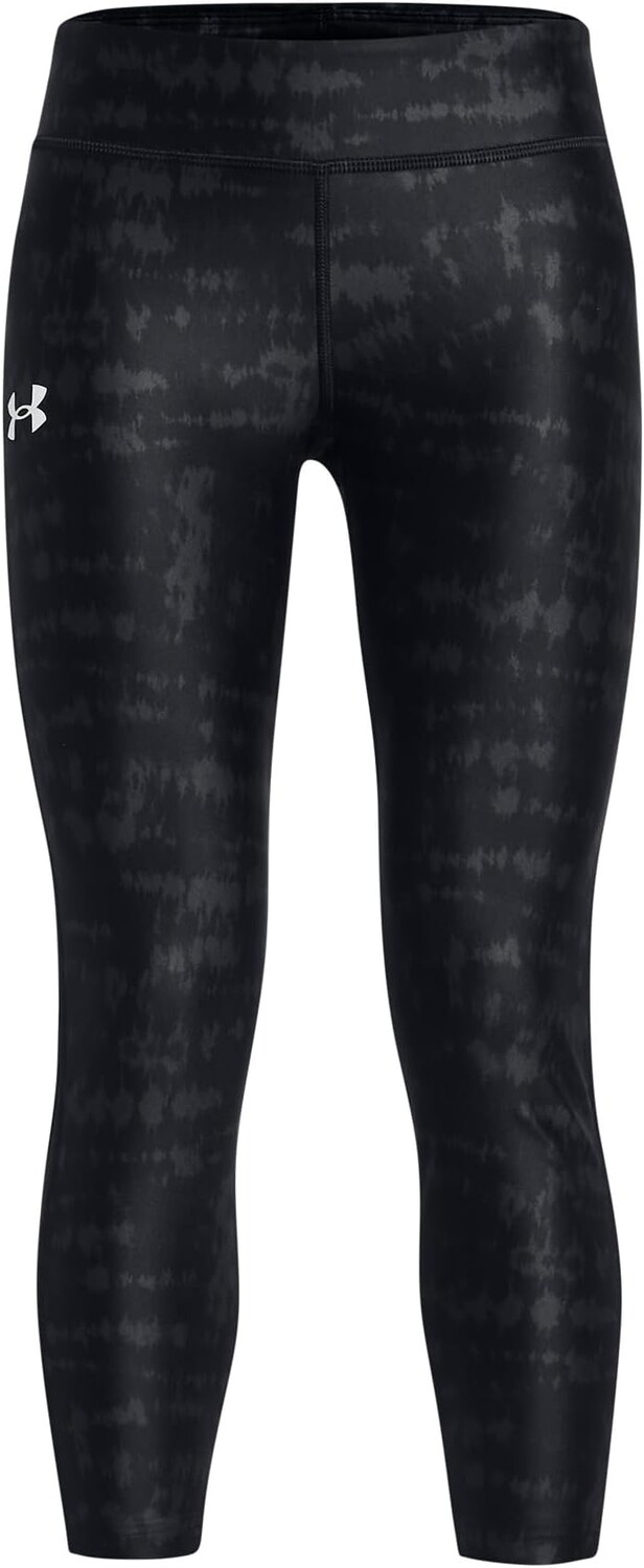 

Брюки Under Armour Kids Heat Gear Armour Printed Ankle Crop, цвет Black/White 1