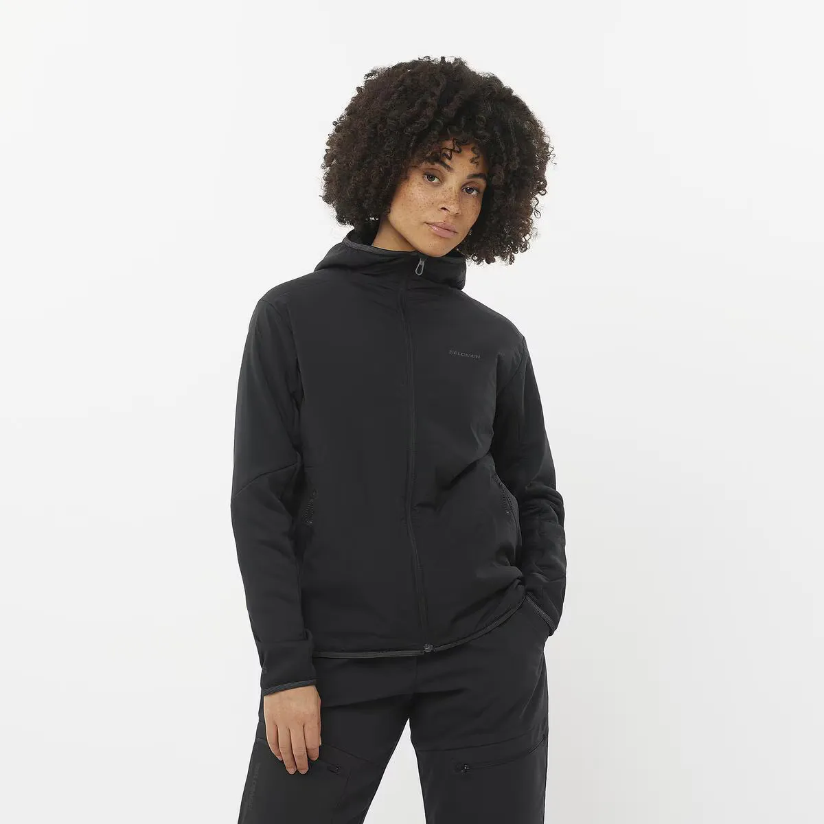 

Женская толстовка Salomon Outline Hybrid Warm, черный