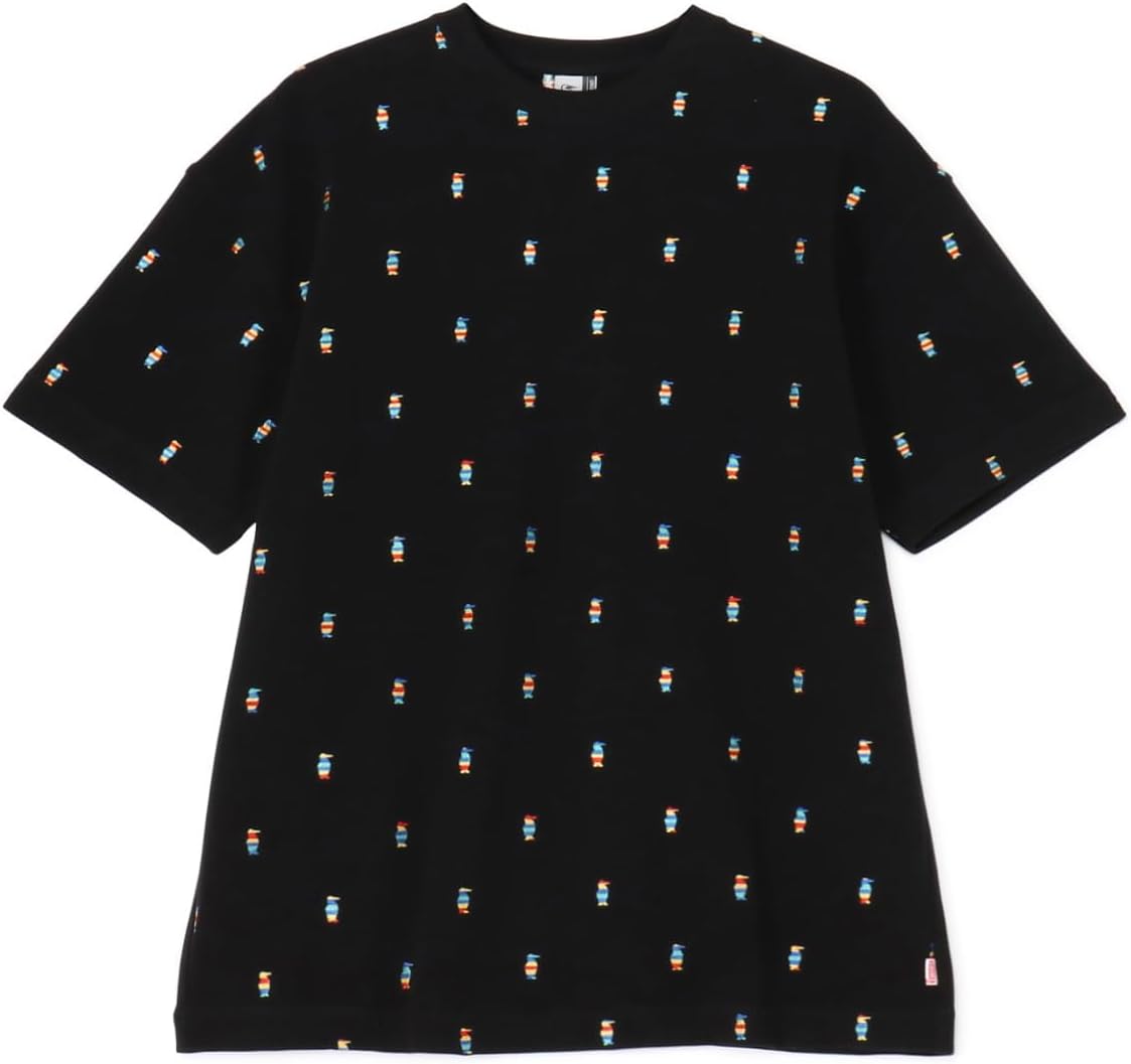 

Мужская ретро-футболка CHUMS с полной вышивкой Booby из пике, черный