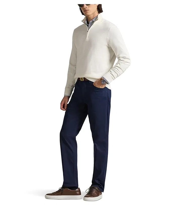 Брюки Performance Twill Classic Fit Polo Ralph Lauren, White/Coastal Beige — фото 2