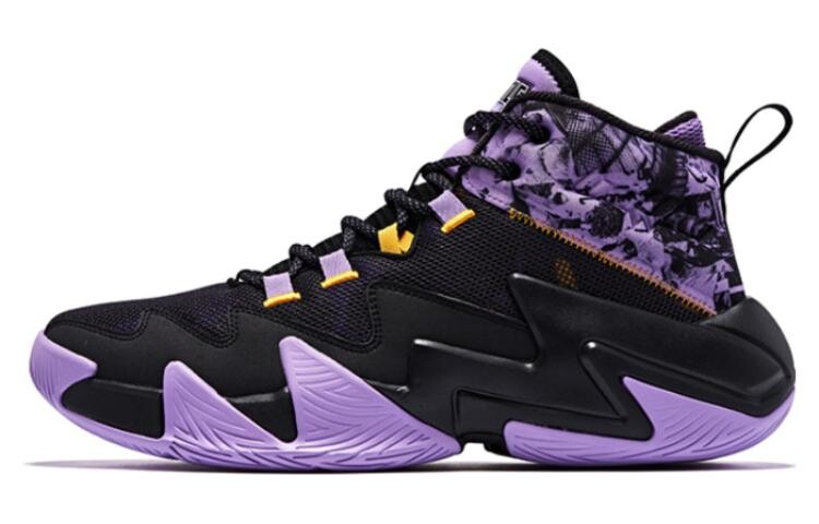 Кроссовки Qiaodan Broken Shadow 2.0 Basketball Shoes Men, черный/фиолетовый