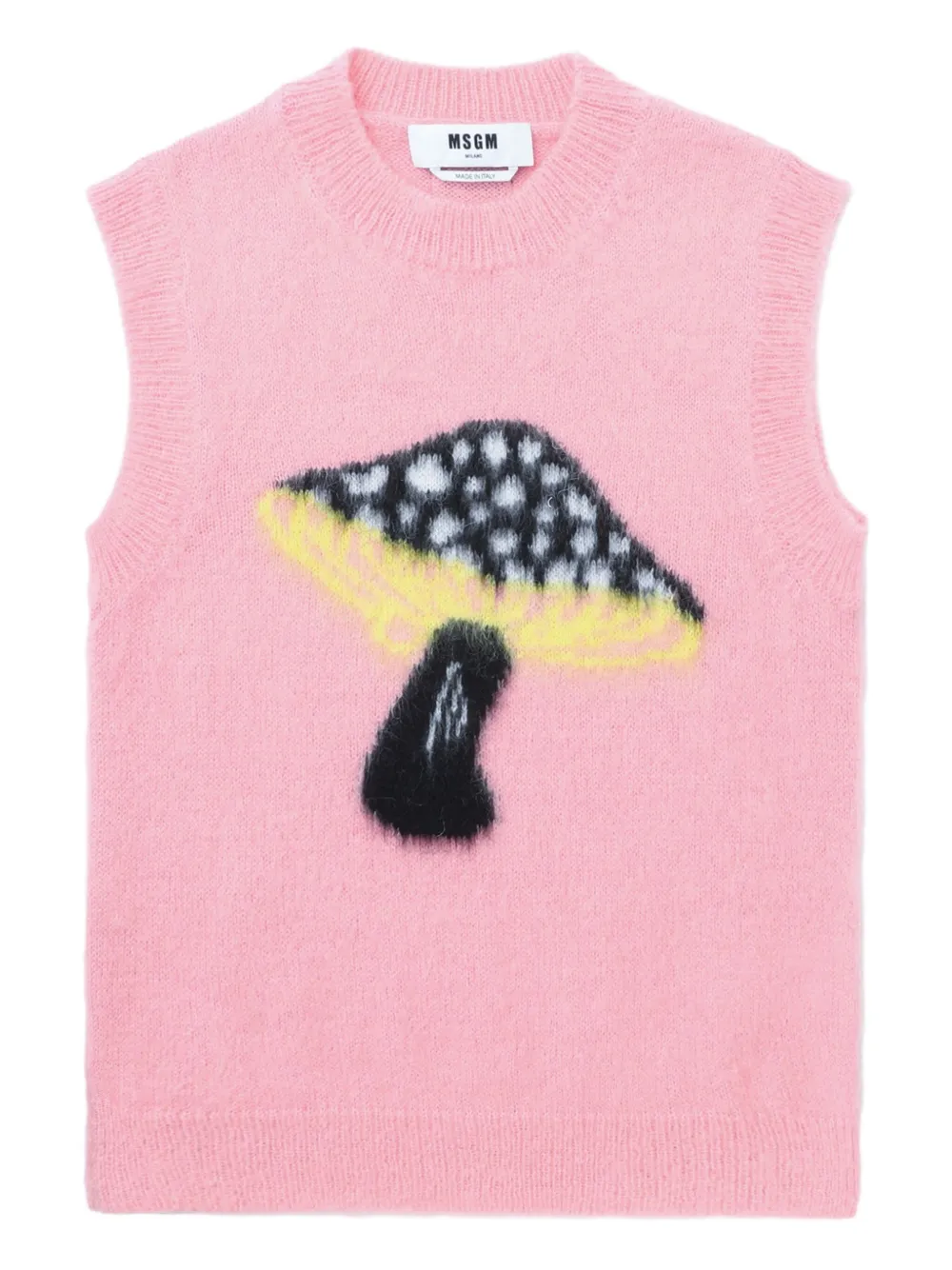 

Топ с графичным принтом Msgm, розовый