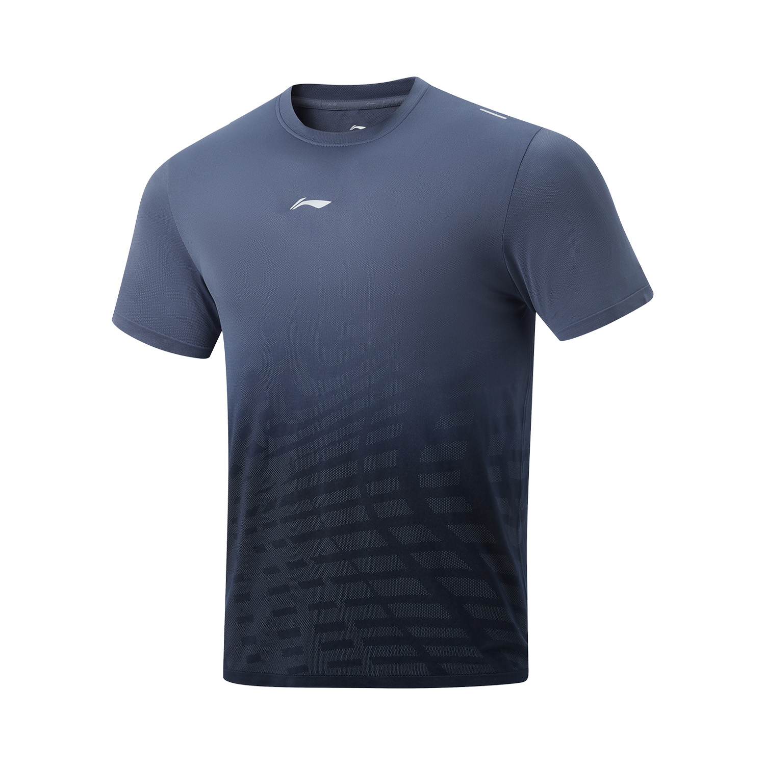 

LiNing Fitness Series футболка мужская Li-Ning, серый indigo синий/deep синий