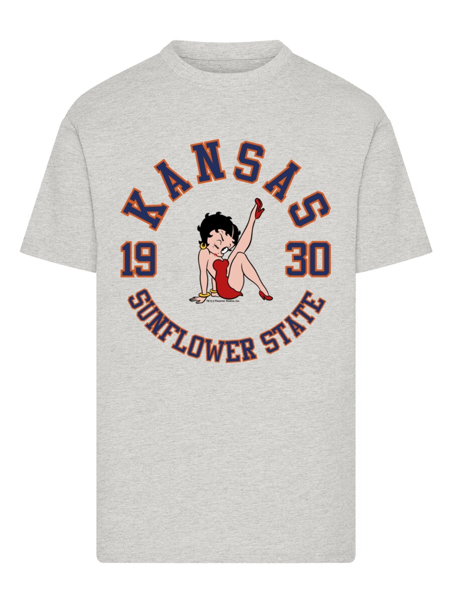 

Рубашка F4NT4STIC Betty Boop Kansas Sunflower State, серый