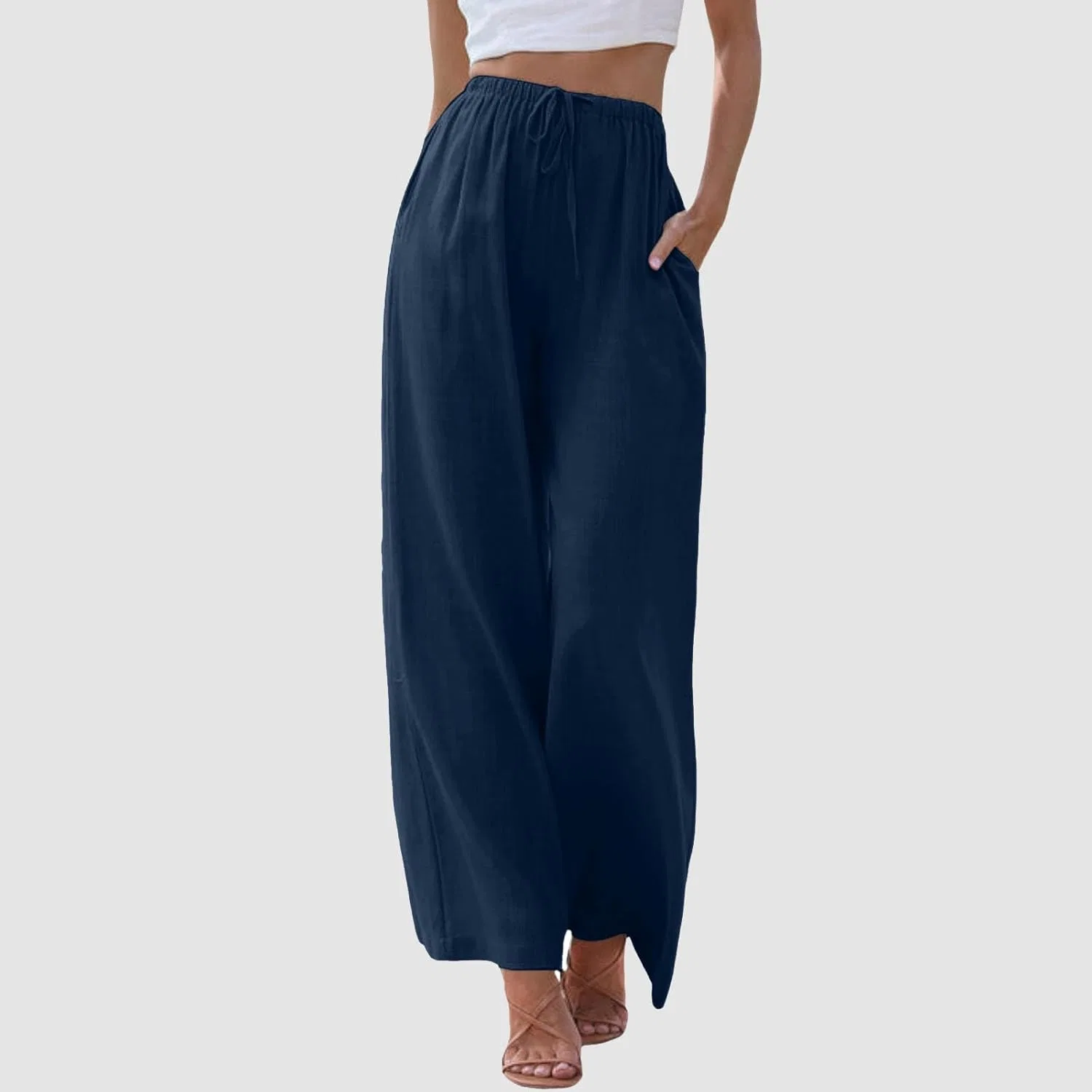 Штаны женские свободные Navy — фото 2