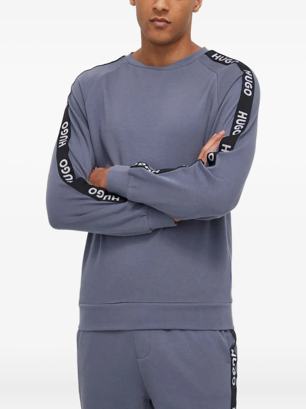 

Свитшот с логотипной лентой Hugo, серый