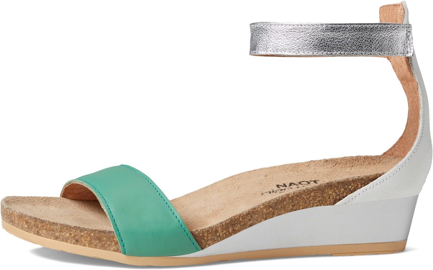 Туфли Naot Pixie, цвет Soft Jade Leather/Soft White Leather/Soft Silver Leather — фото 4