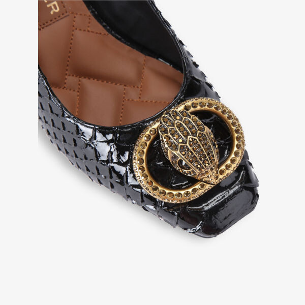 Туфли Chelsea из искусственной кожи с открытой пяткой и блочным каблуком Kurt Geiger London, черный — фото 4