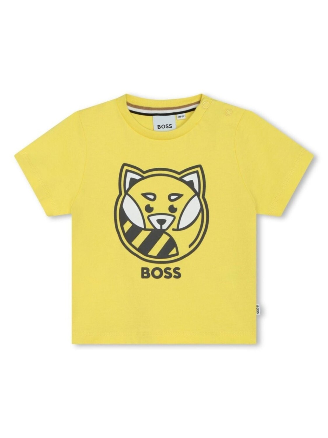 

BOSS Kidswear футболка с графичным принтом, желтый