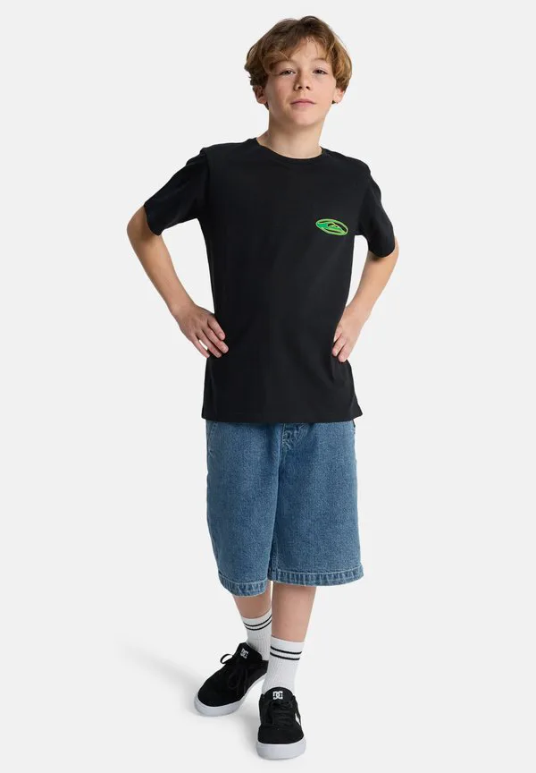 Футболка унисекс с принтом в виде глобуса quik Quiksilver, Anthracite - Solid