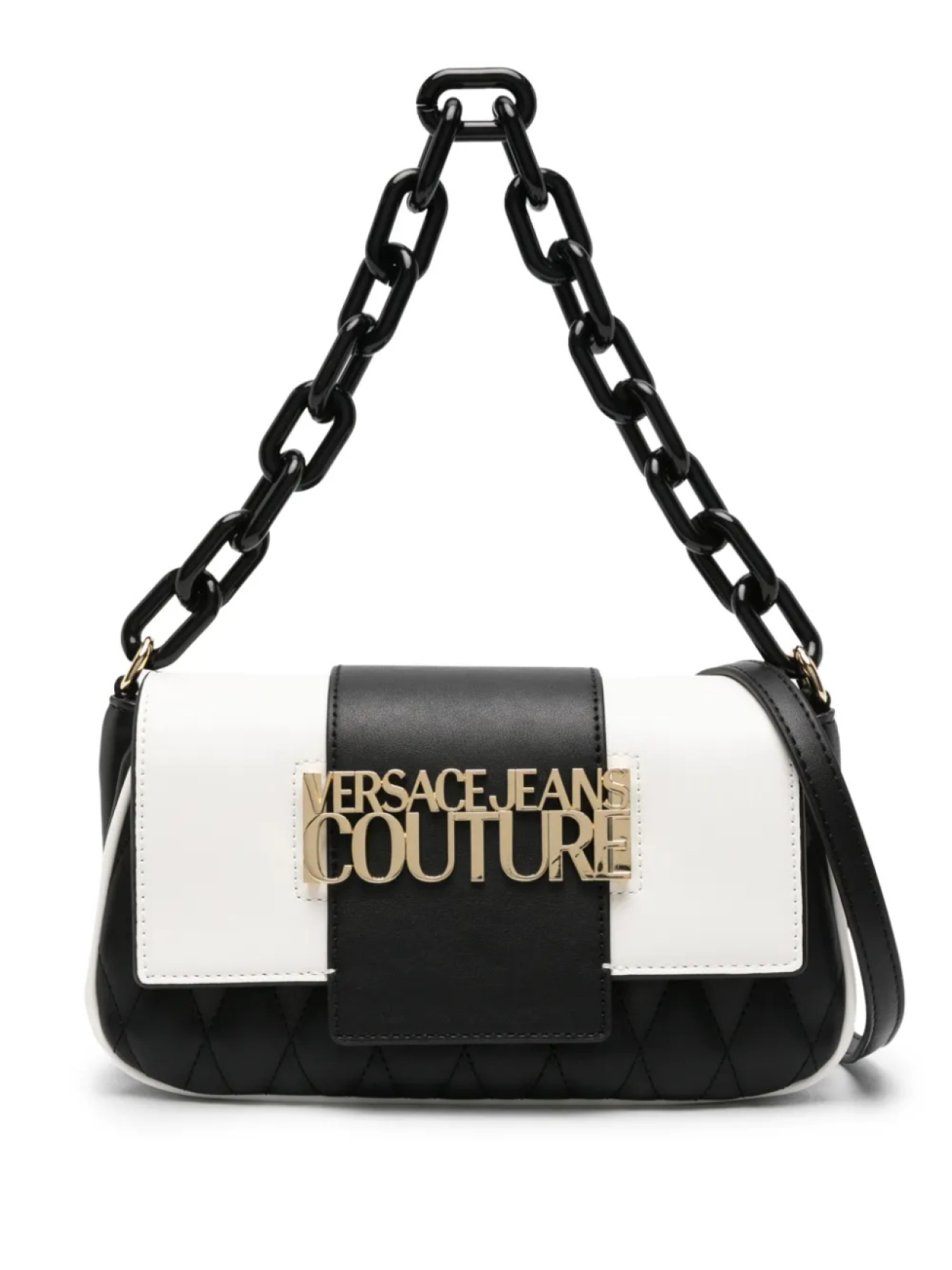 

Versace Jeans Couture стеганая сумка на плечо с логотипом, белый