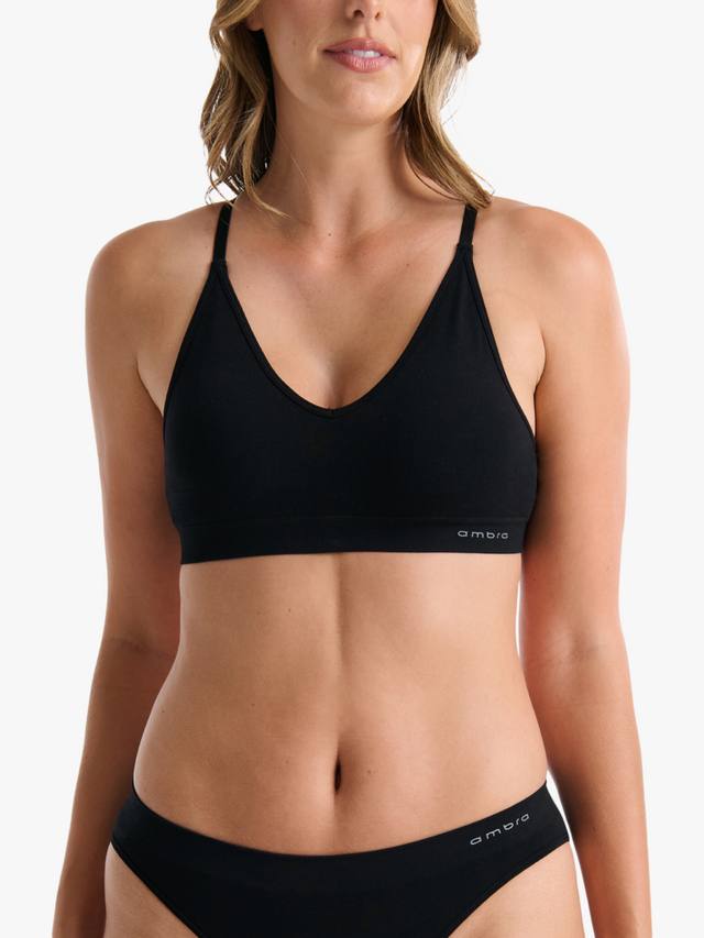 

Purebasics Modal Triangle Bralette Ambra, Black