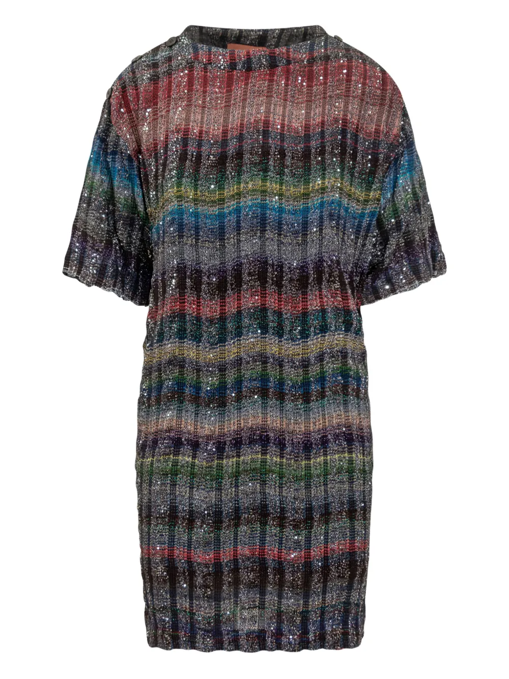 

Короткое платье, украшенное пайетками Missoni, серый