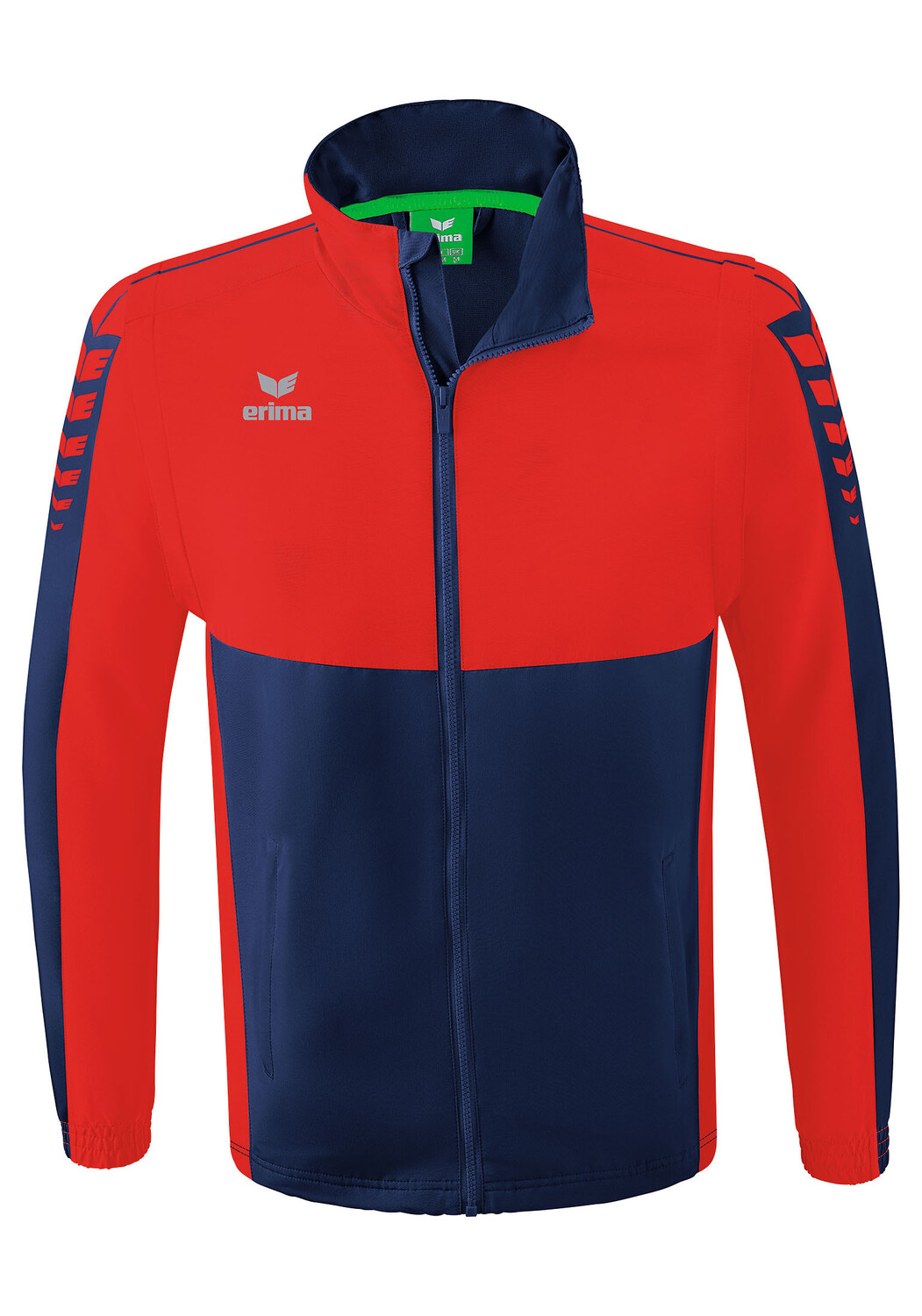 

Куртка erima Six Wings Jacke mit abnehmbaren Ärmeln, цвет new navy/rot