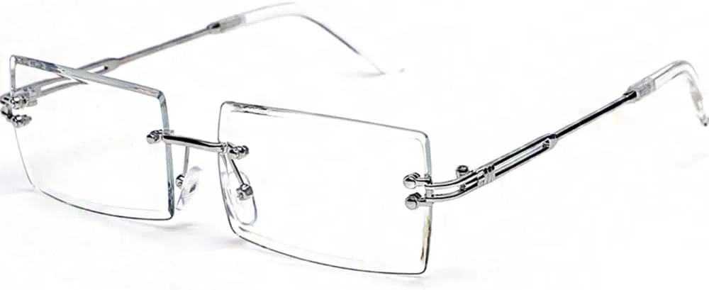 

Солнцезащитные очки без оправы, маленькие прямоугольные солнцезащитные очки для путешествий, очки с защитой от УФ-излучения UV400, аксессуары для очков LANGSER, 1