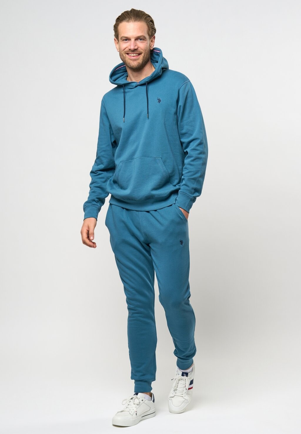 

Толстовка с капюшоном BRAYDEN U.S. Polo Assn., бирюзовый